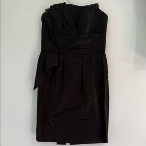 David's Bridal Black Strapless Dress